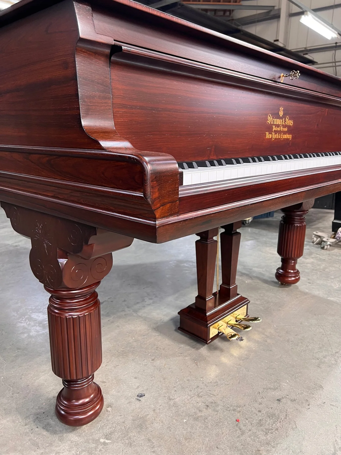 Fraser T Smith - photograph from the Piano Restorations workshop